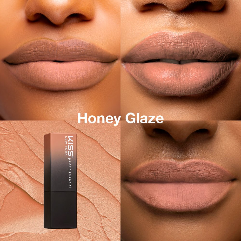KISS NEW YORK PROFESSIONAL – Richly Pigmented Satin Lipstick | All - Day Wear & Comfort | Shades 1–12 - Beauty Exchange Beauty Supply