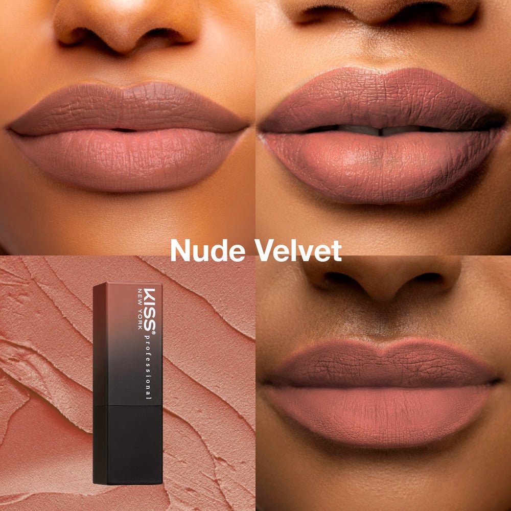 KISS NEW YORK PROFESSIONAL – Richly Pigmented Satin Lipstick | All - Day Wear & Comfort | Shades 1–12 - Beauty Exchange Beauty Supply