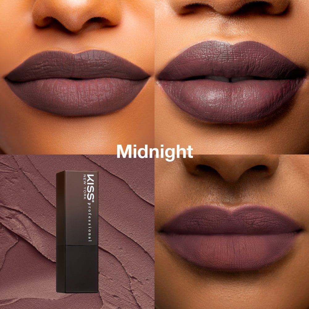 KISS NEW YORK PROFESSIONAL – Richly Pigmented Satin Lipstick | All - Day Wear & Comfort | Shades 1–12 - Beauty Exchange Beauty Supply