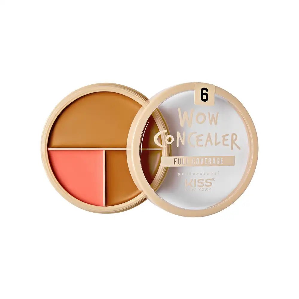 KISS NEW YORK PROFESSIONAL – Wow Concealer | Tri Color | Full Coverage | Shades 05–10 - Beauty Exchange Beauty Supply