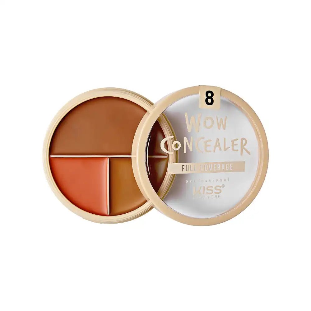 KISS NEW YORK PROFESSIONAL – Wow Concealer | Tri Color | Full Coverage | Shades 05–10 - Beauty Exchange Beauty Supply