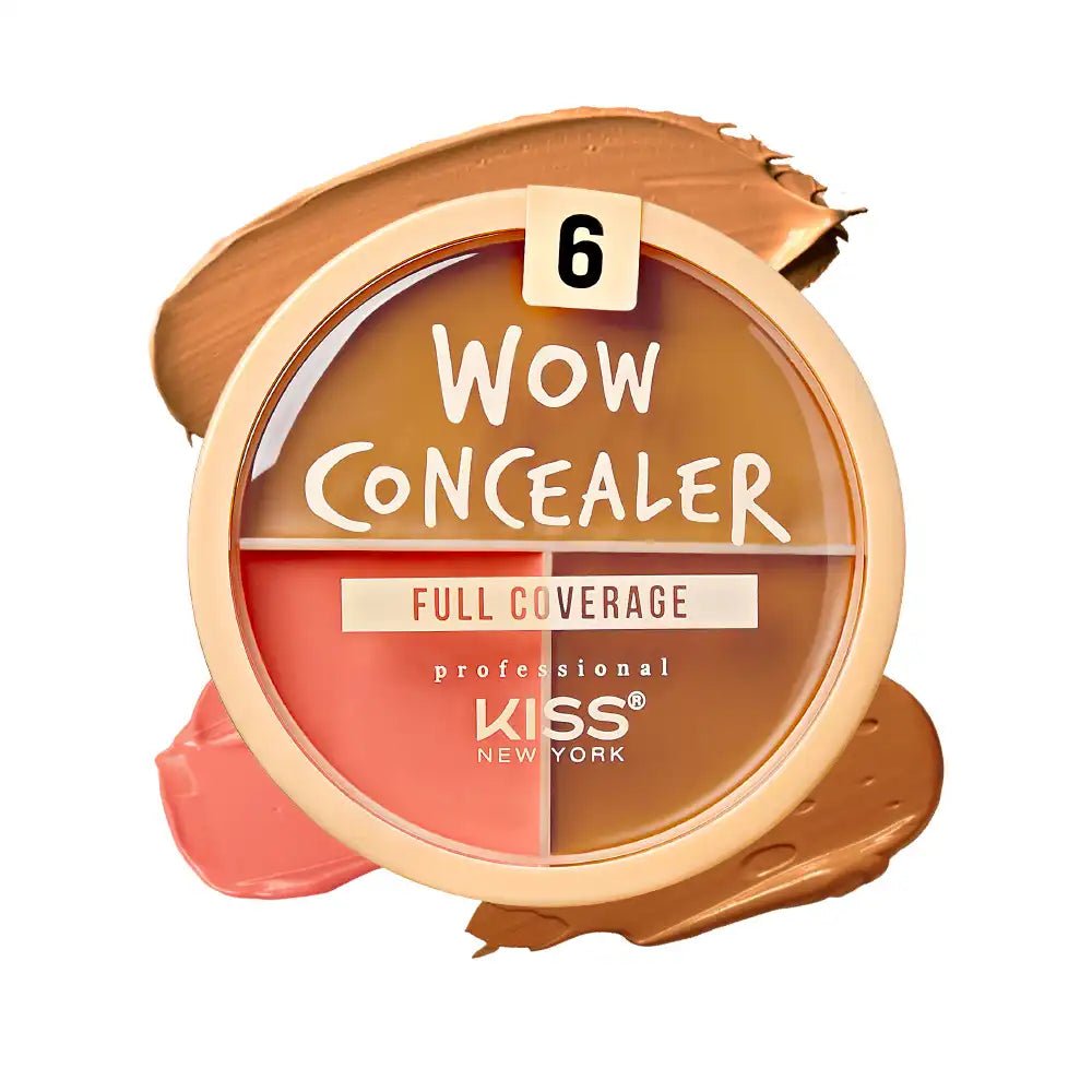KISS NEW YORK PROFESSIONAL – Wow Concealer | Tri Color | Full Coverage | Shades 05–10 - Beauty Exchange Beauty Supply