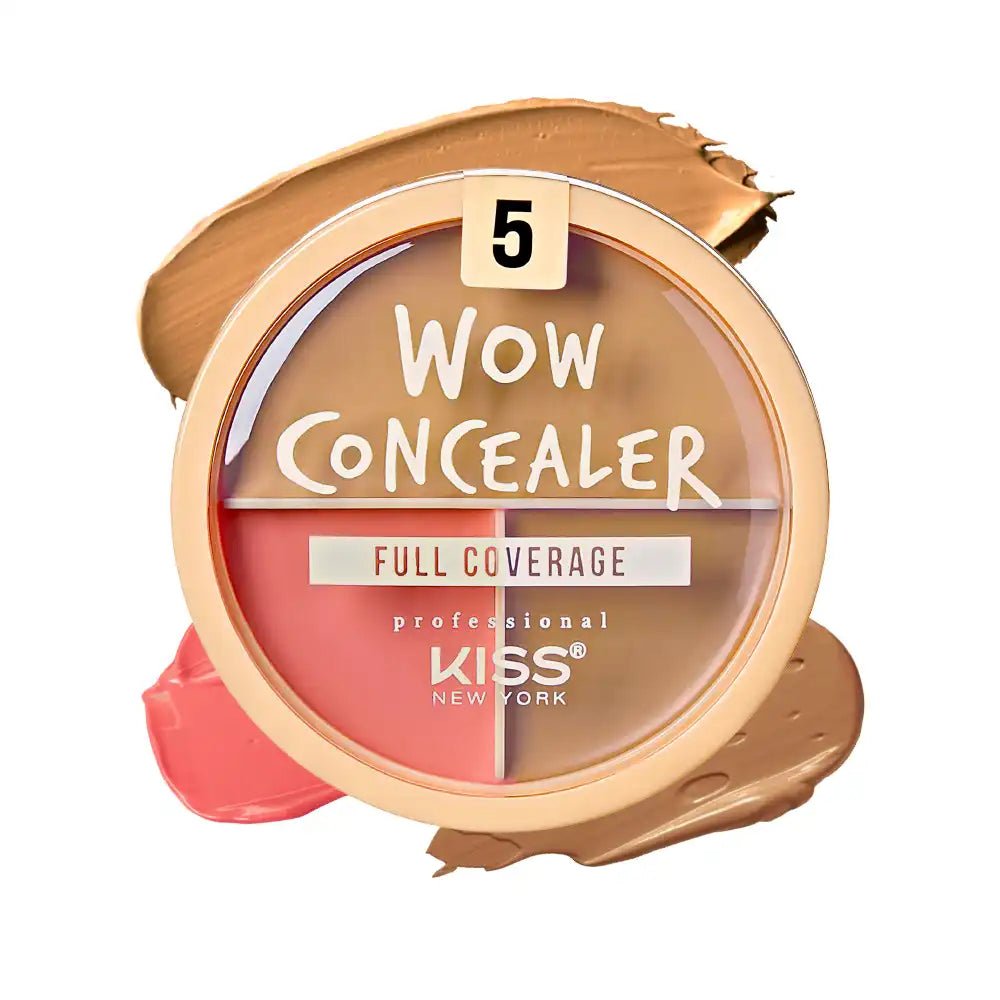 KISS NEW YORK PROFESSIONAL – Wow Concealer | Tri Color | Full Coverage | Shades 05–10 - Beauty Exchange Beauty Supply