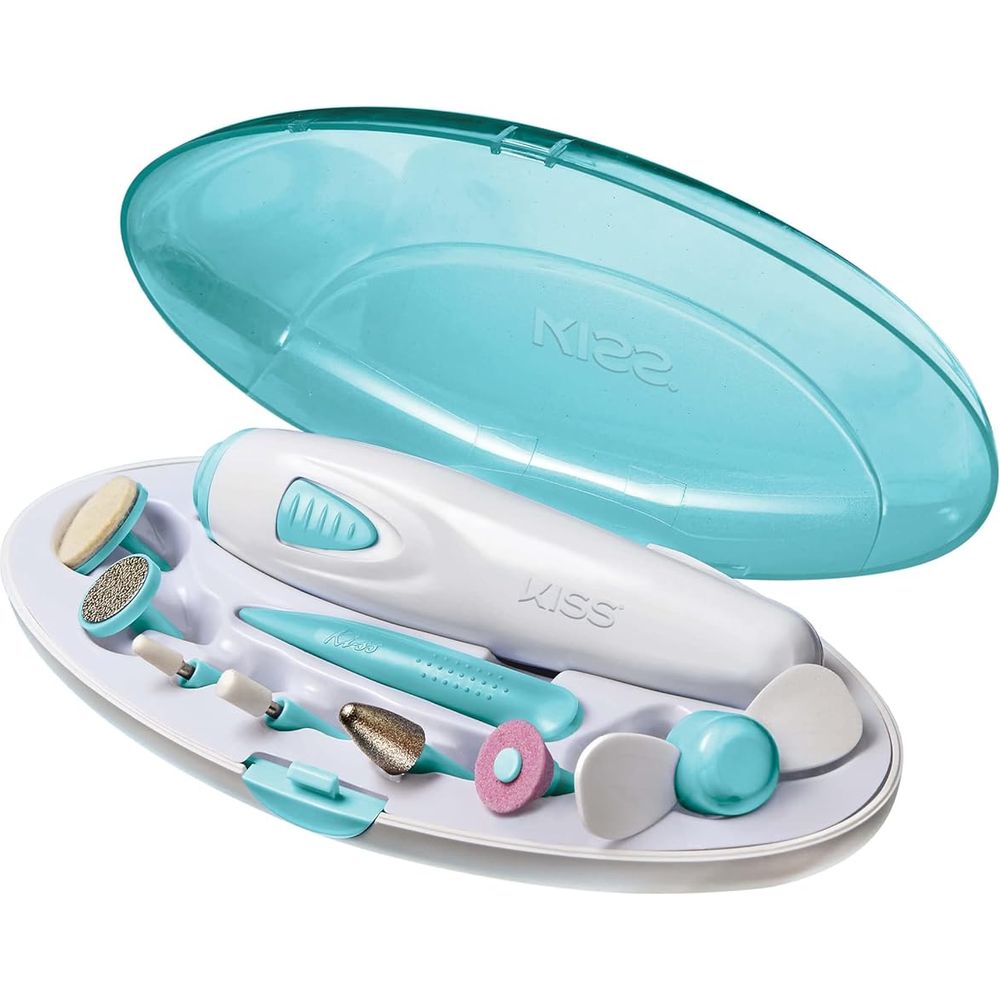 KISS Power File To Go – Battery - Powered 9 - Piece Portable Electric Nail File Kit - Beauty Exchange Beauty Supply