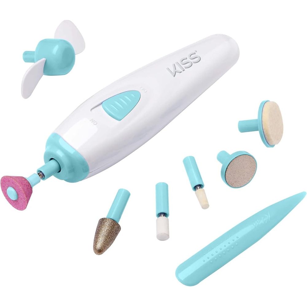 KISS Power File To Go – Battery - Powered 9 - Piece Portable Electric Nail File Kit - Beauty Exchange Beauty Supply