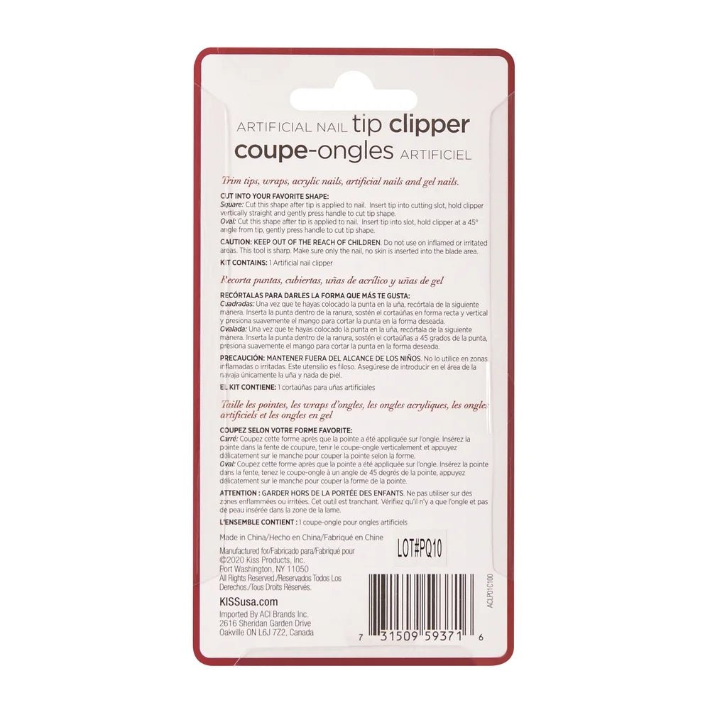 KISS Professional Stainless Steel Artificial Acrylic Nail Tip Clipper – Precision Tool for Clean, Easy Acrylic Tip Cuts - Beauty Exchange Beauty Supply