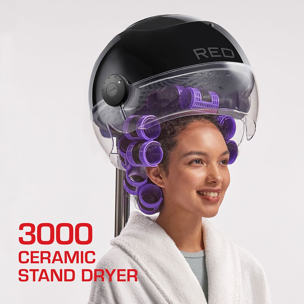 Kiss Red Pro 3000 Ceramic Stand Hood Dryer - Beauty Exchange Beauty Supply