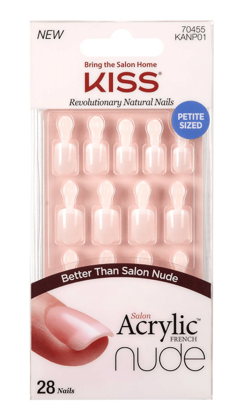 KISS Salon Acrylic French & Nude Press - On Nails – 1 Kit - Beauty Exchange Beauty Supply
