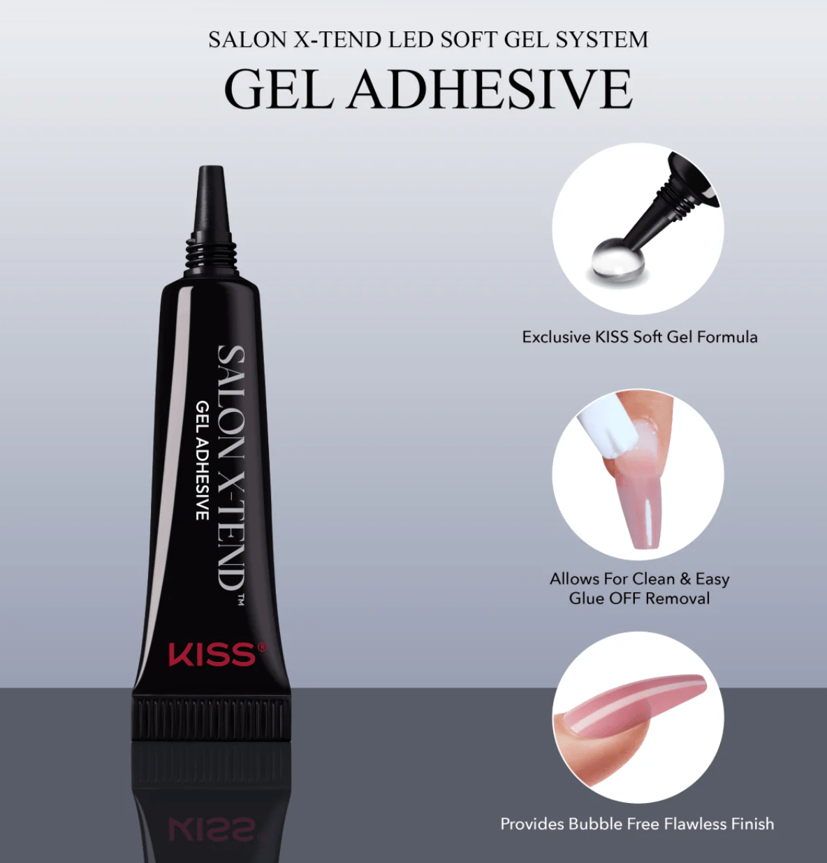 KISS Salon X - tend Soft Gel Adhesive – 10ml - Beauty Exchange Beauty Supply