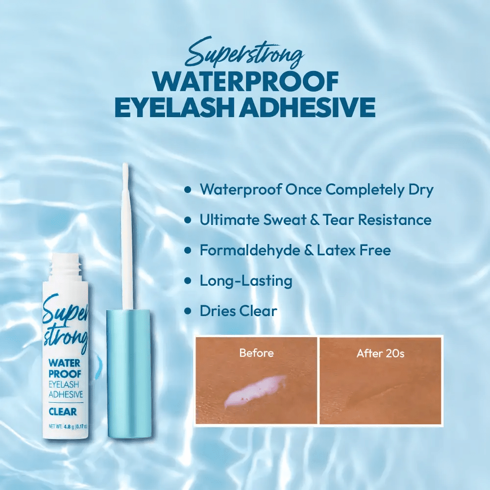 Kiss Super Strong Waterproof Clear Lash Glue – 4.8g - Beauty Exchange Beauty Supply