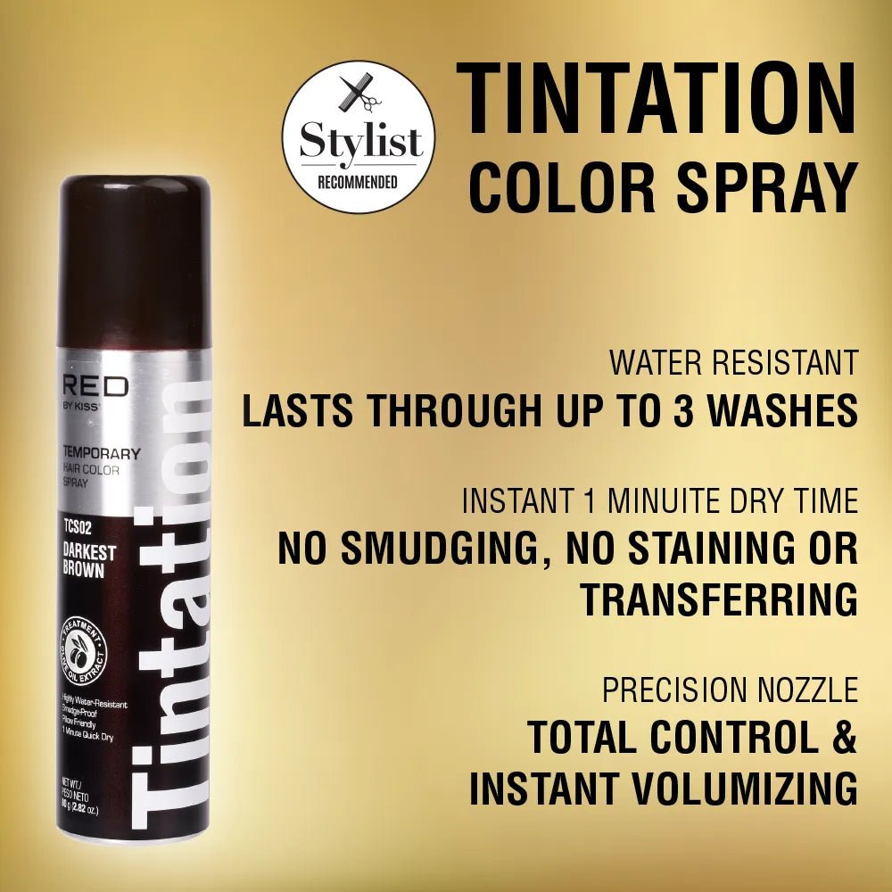 Kiss Tintation Temporary Hair Color Root Touch Up Spray – L - Beauty Exchange Beauty Supply