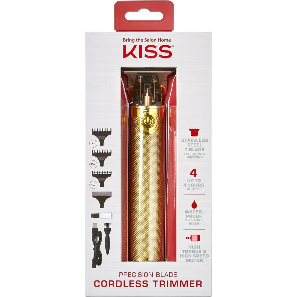 KISS USA Precision Blade Cordless USB Hair Trimmer Clipper – 8 - Piece Set, Waterproof & Rechargeable for Men - Beauty Exchange Beauty Supply
