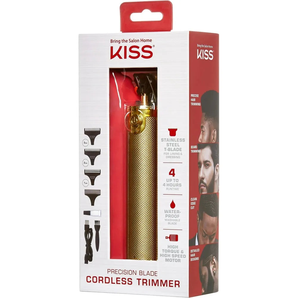KISS USA Precision Blade Cordless USB Hair Trimmer Clipper – 8 - Piece Set, Waterproof & Rechargeable for Men - Beauty Exchange Beauty Supply