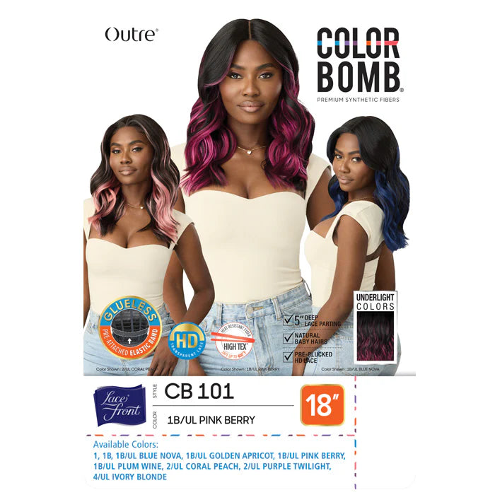 Outre Color Bomb Synthetic HD Lace Front Wig - CB 101