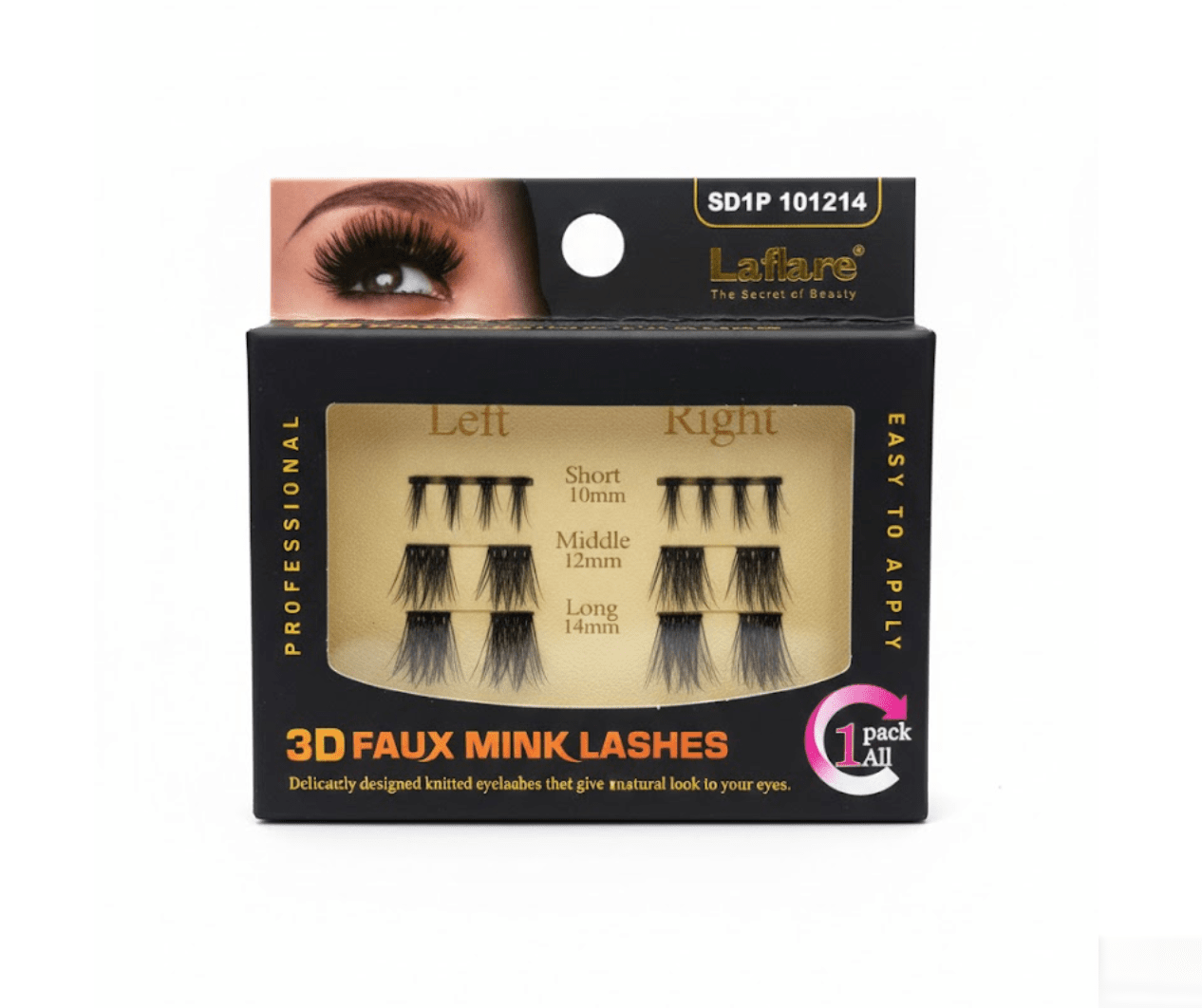 Laflare 3D Faux Mink Lashes – 1 Pack - Beauty Exchange Beauty Supply