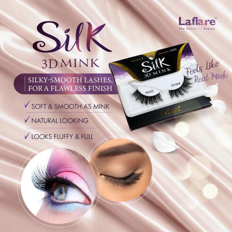 Laflare 3D Silk Mink Lashes – Styles 1 to 24 | Faux Mink, Soft 3D Volume, Lightweight & Reusable False Eyelashes - Beauty Exchange Beauty Supply