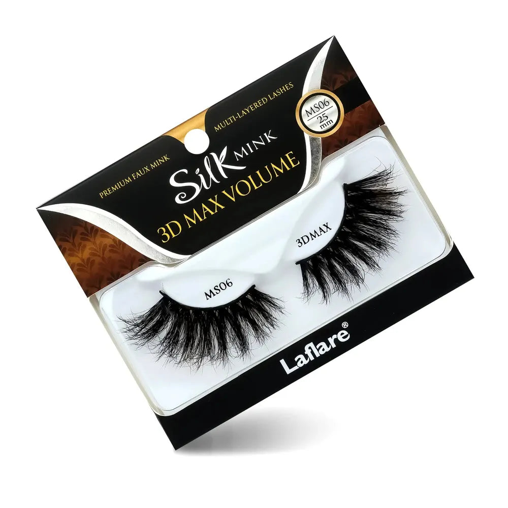 Laflare 3D Silk Mink Max Volume Lashes – Styles 01 to 14 | 25mm, Faux Mink, Ultra - Fluffy & Bold, Reusable, Lightweight Luxury - Beauty Exchange Beauty Supply