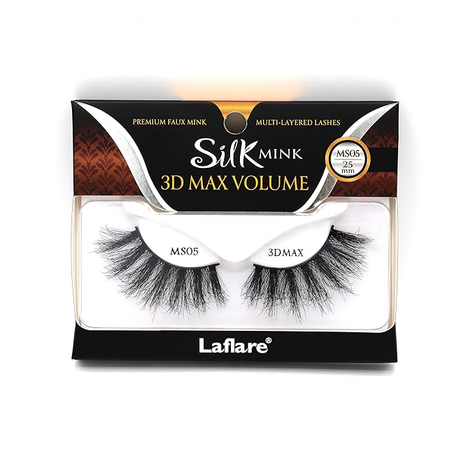 Laflare 3D Silk Mink Max Volume Lashes – Styles 01 to 14 | 25mm, Faux Mink, Ultra - Fluffy & Bold, Reusable, Lightweight Luxury - Beauty Exchange Beauty Supply