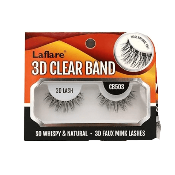 Laflare NEW 3D Silk Mink Lashes with Clear Band - Beauty Exchange Beauty Supply