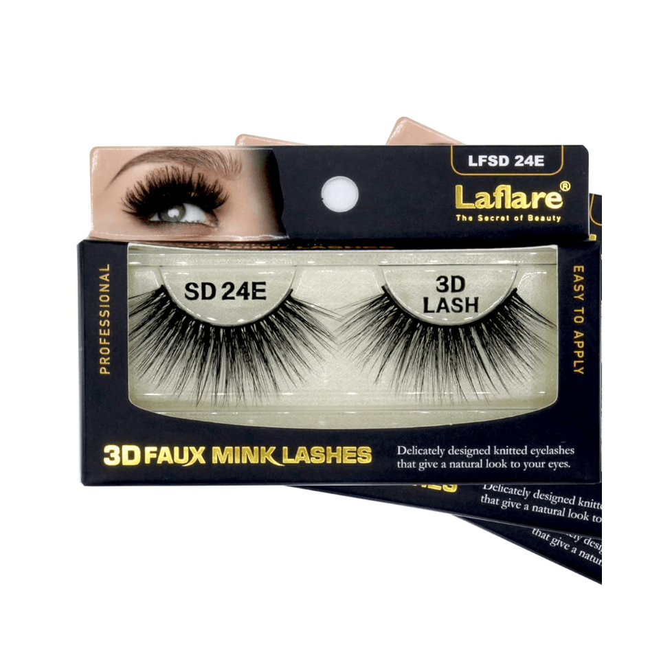 Laflare USA 3D Faux Mink Lashes – 100% Premium Silk - Beauty Exchange Beauty Supply