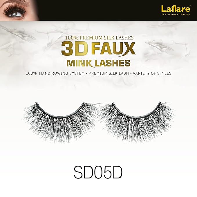 Laflare USA 3D Faux Mink Lashes – Styles 5A to 5N | 100% Premium Silk, Soft Volume, Lightweight & Reusable | 10 Styles - Beauty Exchange Beauty Supply
