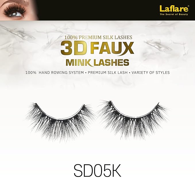Laflare USA 3D Faux Mink Lashes – Styles 5A to 5N | 100% Premium Silk, Soft Volume, Lightweight & Reusable | 10 Styles - Beauty Exchange Beauty Supply