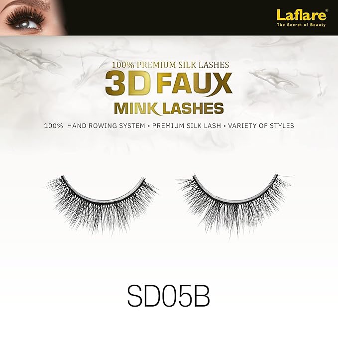 Laflare USA 3D Faux Mink Lashes – Styles 5A to 5N | 100% Premium Silk, Soft Volume, Lightweight & Reusable | 10 Styles - Beauty Exchange Beauty Supply