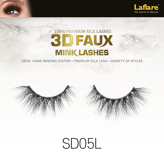 Laflare USA 3D Faux Mink Lashes – Styles 5A to 5N | 100% Premium Silk, Soft Volume, Lightweight & Reusable | 10 Styles - Beauty Exchange Beauty Supply