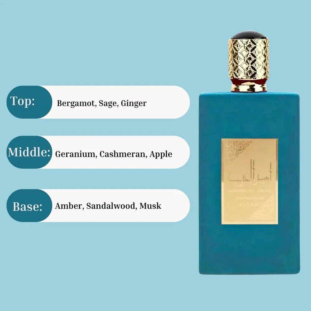Lattafa Al Arab Perfume – Asdaaf Amee (Black) & (Blue) Imperium – 100ml Eau de Parfum - Beauty Exchange Beauty Supply