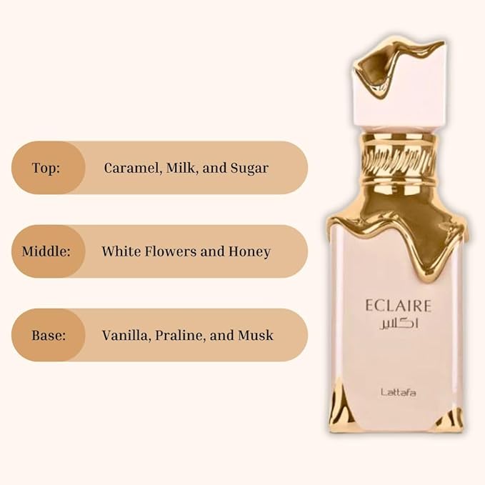 Lattafa Eclaire Eau de Parfum – 3.4 oz - Beauty Exchange Beauty Supply