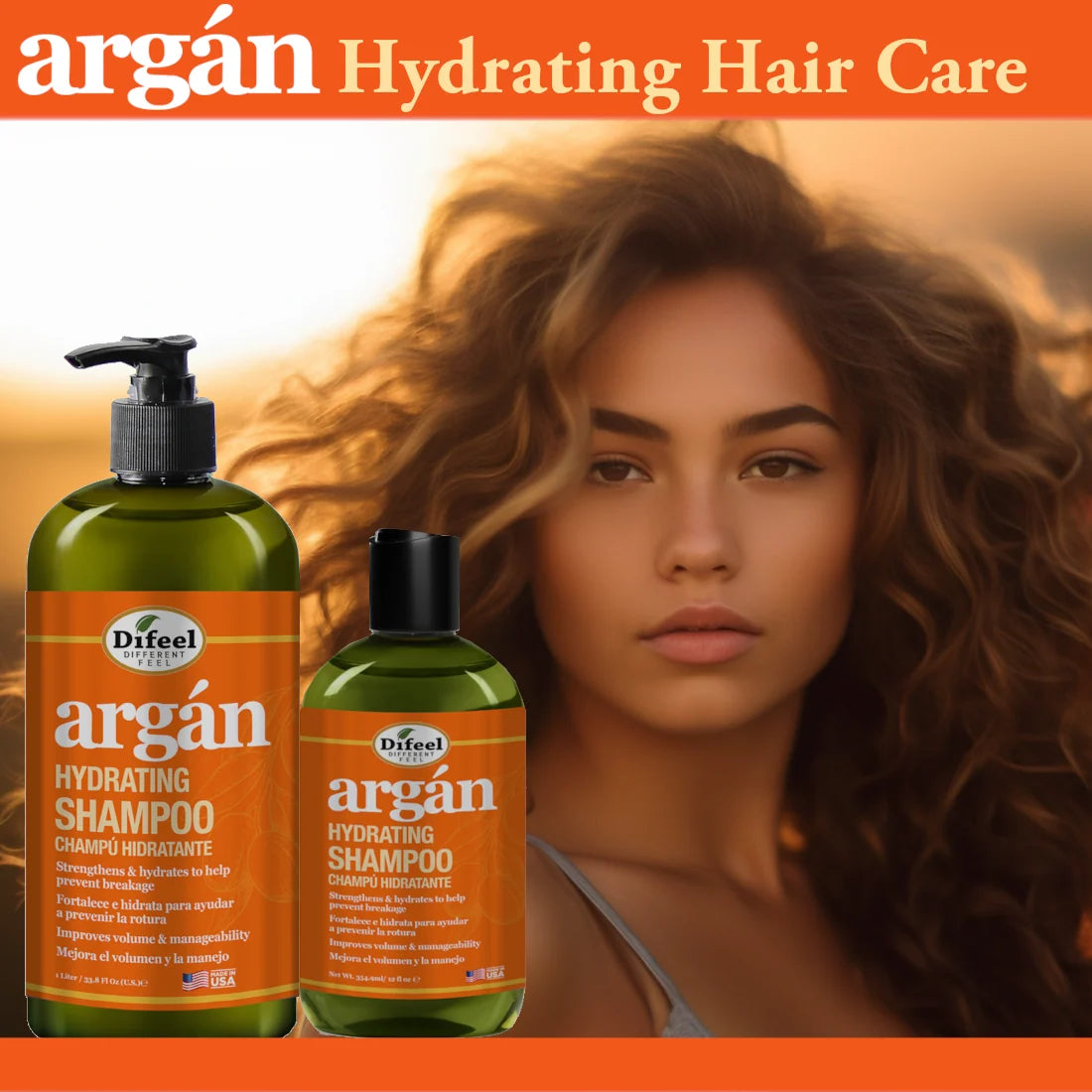 Difeel Argan Hydrating Shampoo – 12 oz