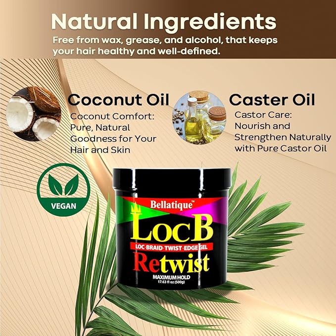 Loc B Retwist & Edge Gel – 48HR Hold for Locs - Beauty Exchange Beauty Supply