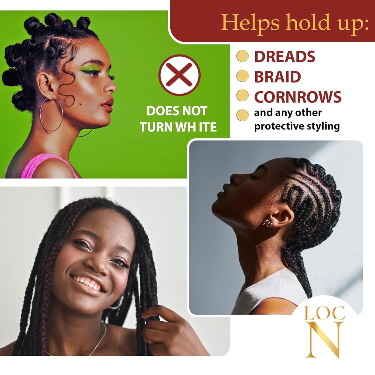 Loc Twist Braids Wave Edge Gel โ Strong Hold & Shine โ 16 oz - Beauty Exchange Beauty Supply