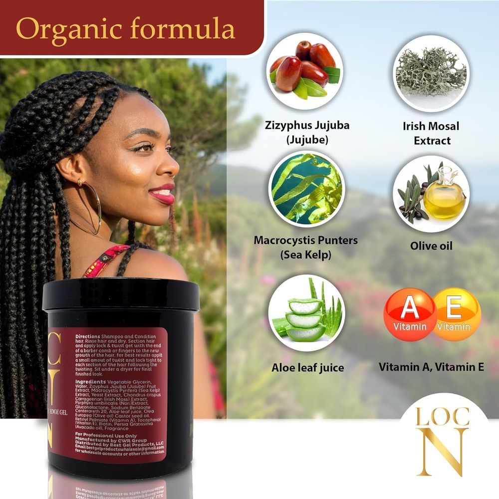 Loc Twist Braids Wave Edge Gel โ Strong Hold & Shine โ 16 oz - Beauty Exchange Beauty Supply