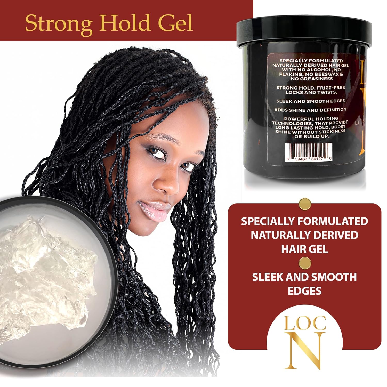Loc Twist Braids Wave Edge Gel โ Strong Hold & Shine โ 16 oz - Beauty Exchange Beauty Supply