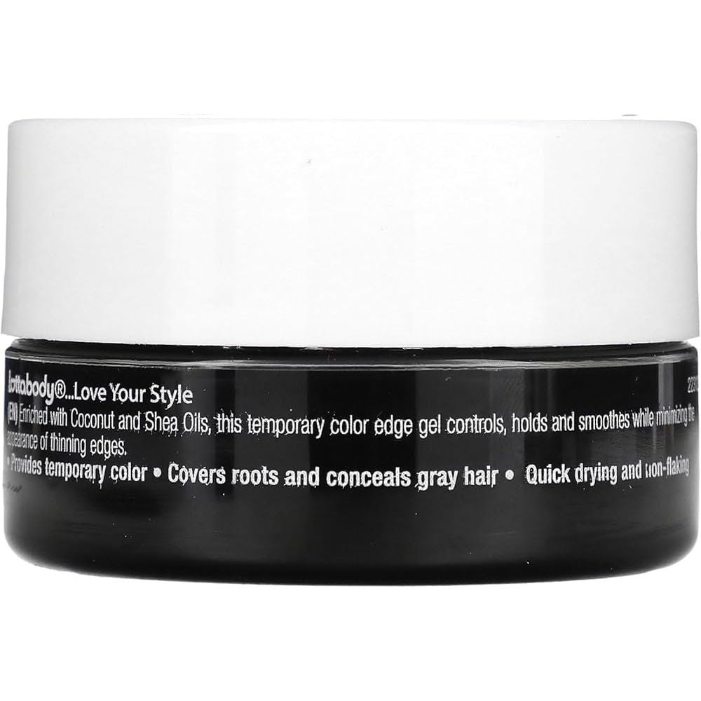 Lottabody Control Me Edge Gel – Original Clear & 24 - Hour Black – Coconut & Shea Oils – 2.25 oz - Beauty Exchange Beauty Supply