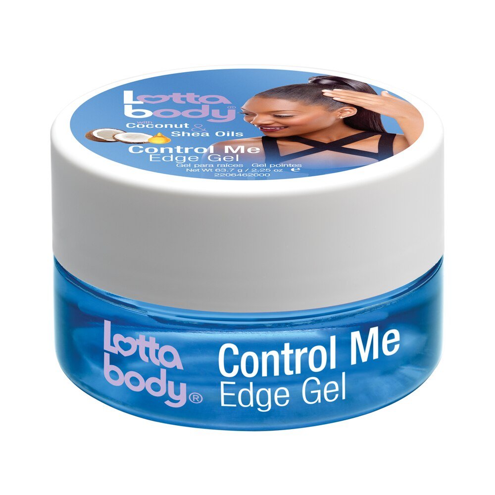 Lottabody Control Me Edge Gel – Original Clear & 24 - Hour Black – Coconut & Shea Oils – 2.25 oz - Beauty Exchange Beauty Supply