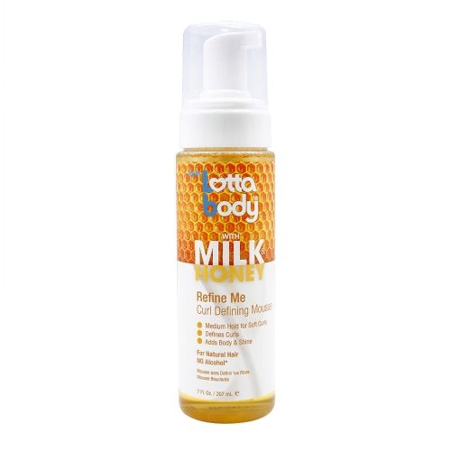 Lottabody Milk & Honey Refine Me Curl Defining Mousse 7oz - Beauty Exchange Beauty Supply