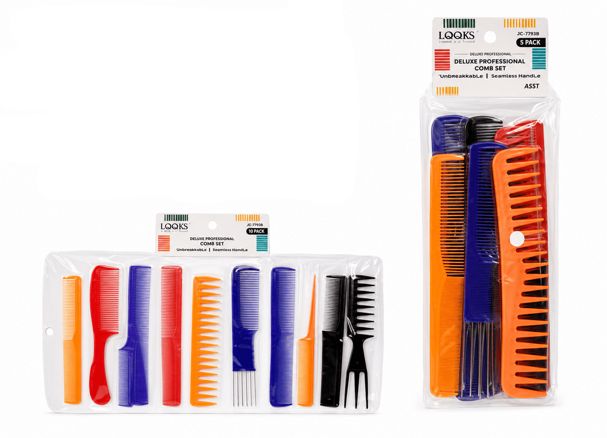 LQQKS Deluxe Professional Comb Set – 10 Pcs - Beauty Exchange Beauty Supply