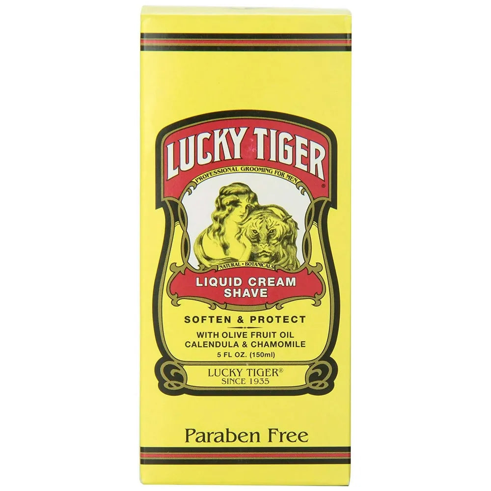 Lucky Tiger Liquid Cream Shave – Classic Barbershop Smoothness | 8 oz - Beauty Exchange Beauty Supply