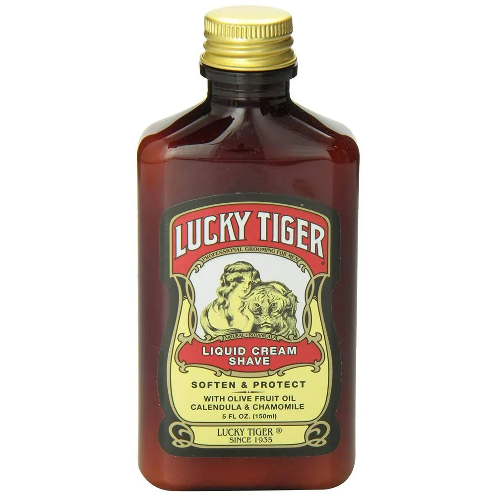 Lucky Tiger Liquid Cream Shave – Classic Barbershop Smoothness | 8 oz - Beauty Exchange Beauty Supply