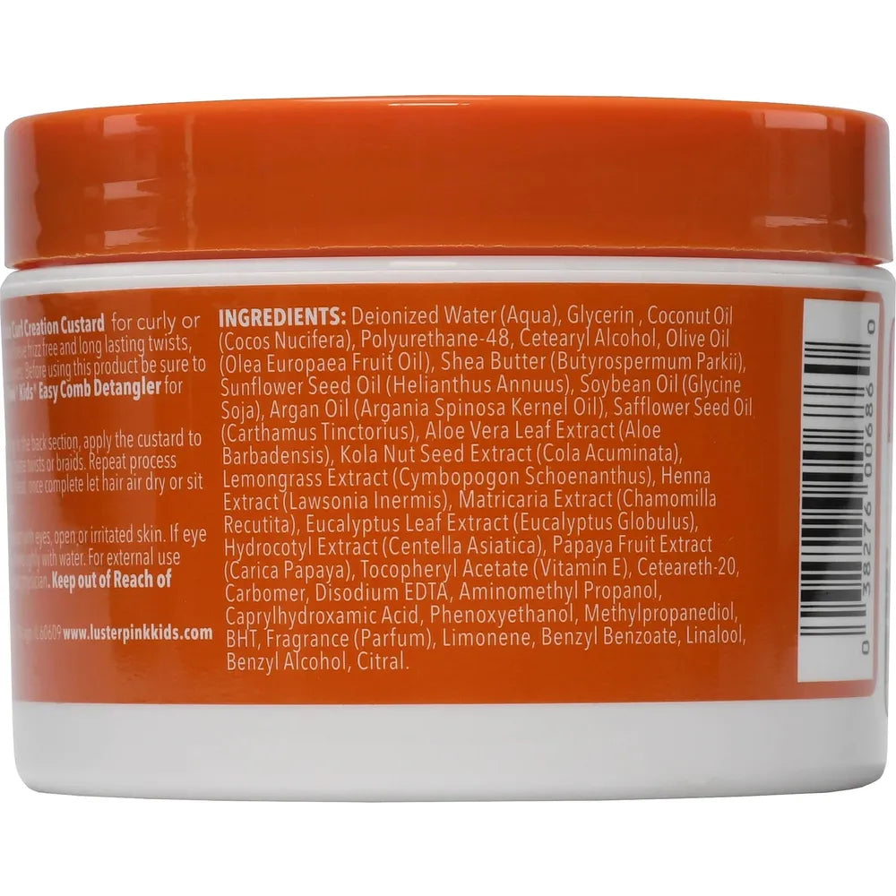 Luster's Pink Kids Curl Creation Custard For Twists & Braids – Superior Hold & Long - Lasting Styles (8 oz) - Beauty Exchange Beauty Supply