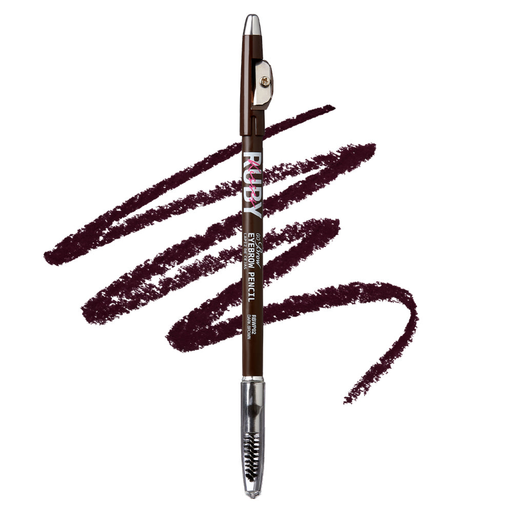 Ruby Kisses Go Brow Wooden Eyebrow Pencil With Brush