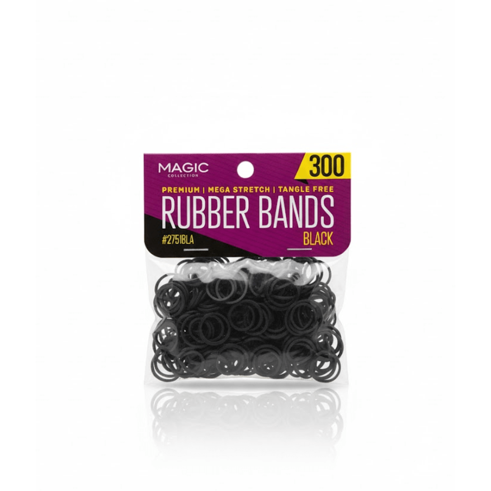 Magic Collection Black Rubber Bands – Assorted Sizes - Beauty Exchange Beauty Supply