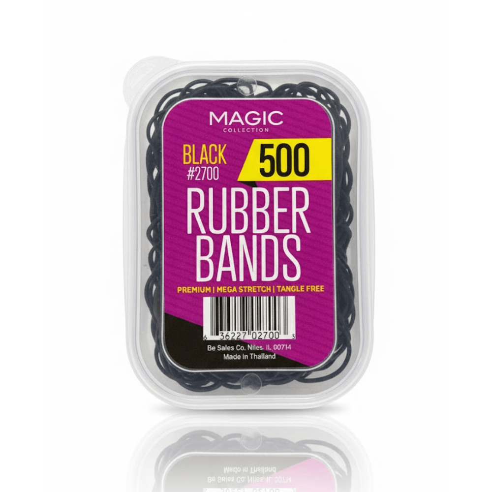 Magic Collection Black Rubber Bands – Assorted Sizes - Beauty Exchange Beauty Supply