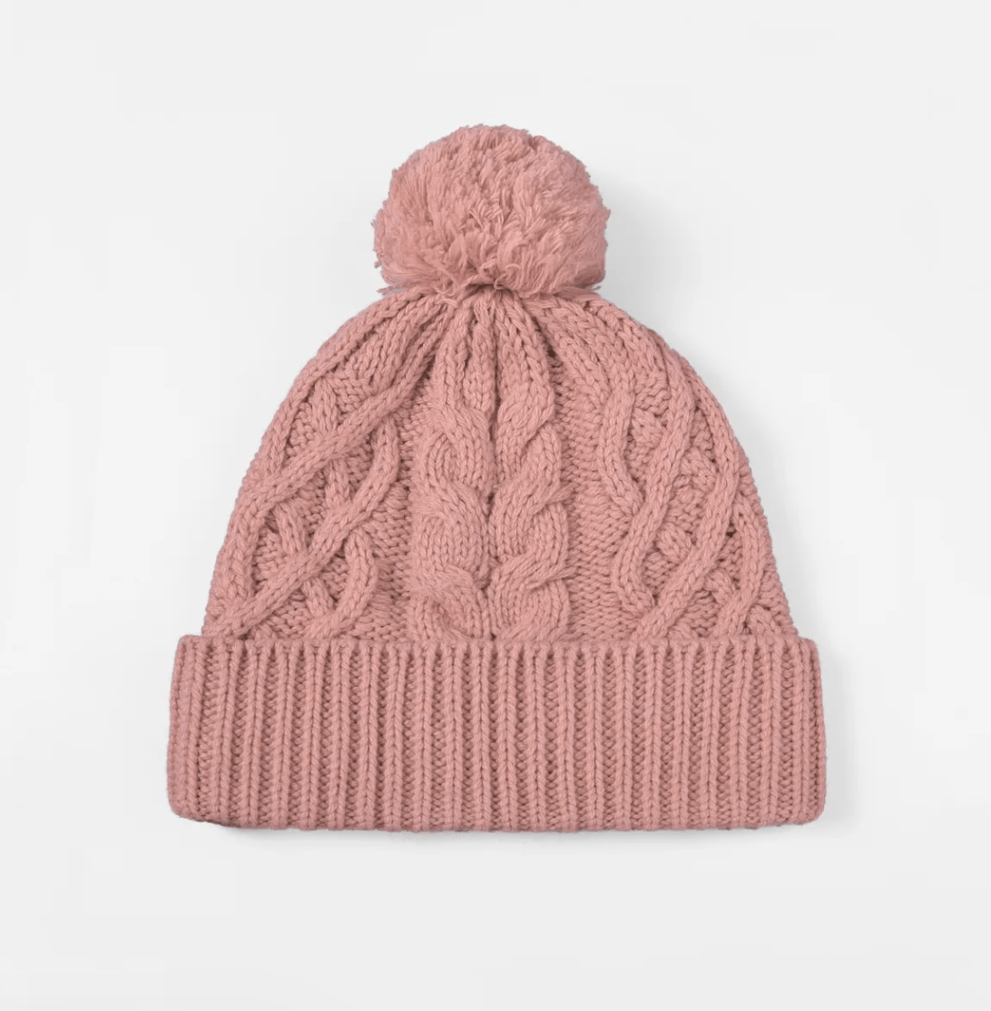 Magic Collection Cable Knit Pom Pom Beanie - Assorted - Beauty Exchange Beauty Supply