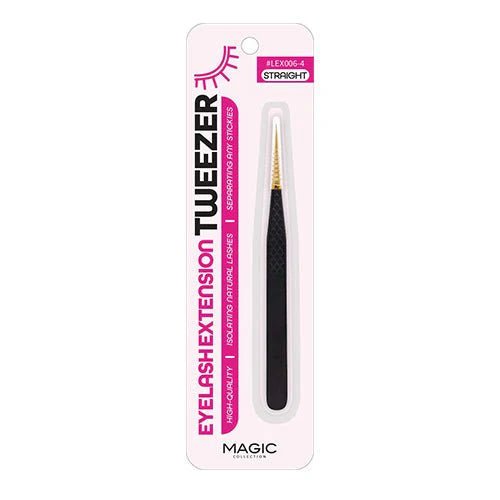 Magic Collection Eyelash Extension Tweezers – Professional Precision Tools in 5 Styles (Fiber Tip, S - Shaped, L - Shaped, Straight, Curved) - Beauty Exchange Beauty Supply