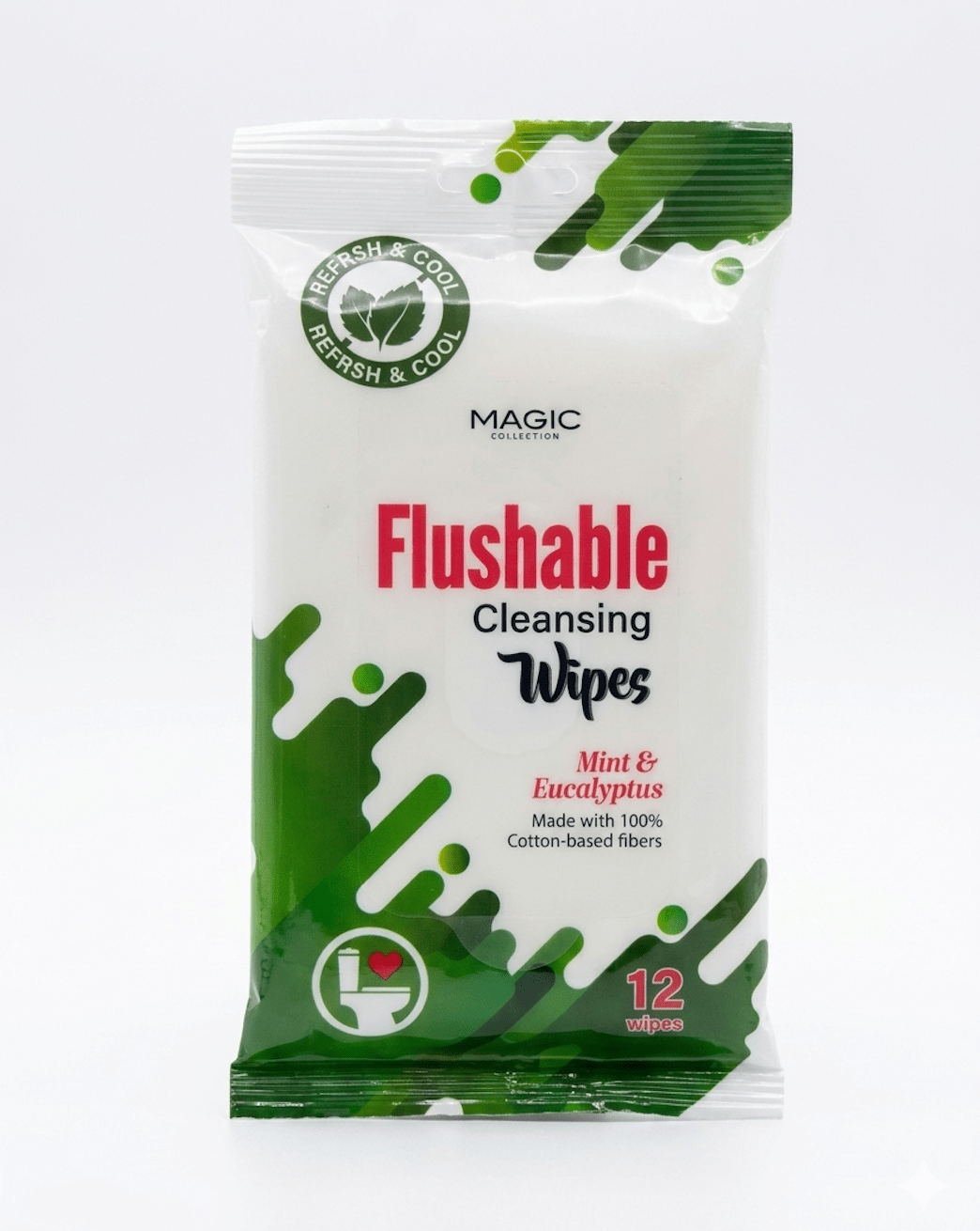 Magic Collection Flushable Cleansing Wipes – 12 Wipes - Beauty Exchange Beauty Supply