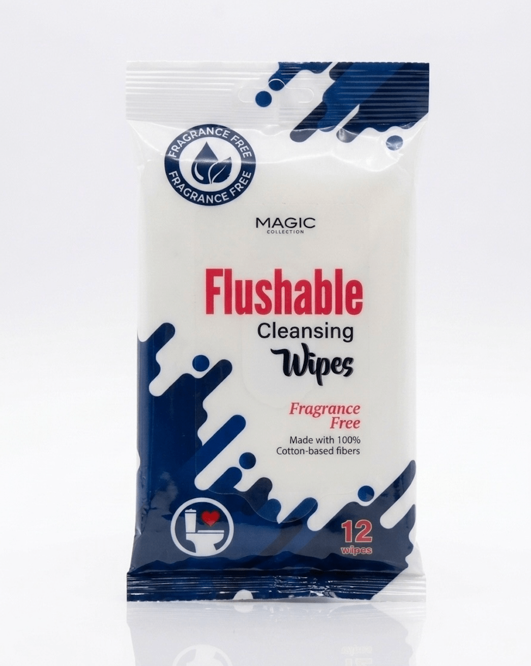 Magic Collection Flushable Cleansing Wipes – 12 Wipes - Beauty Exchange Beauty Supply