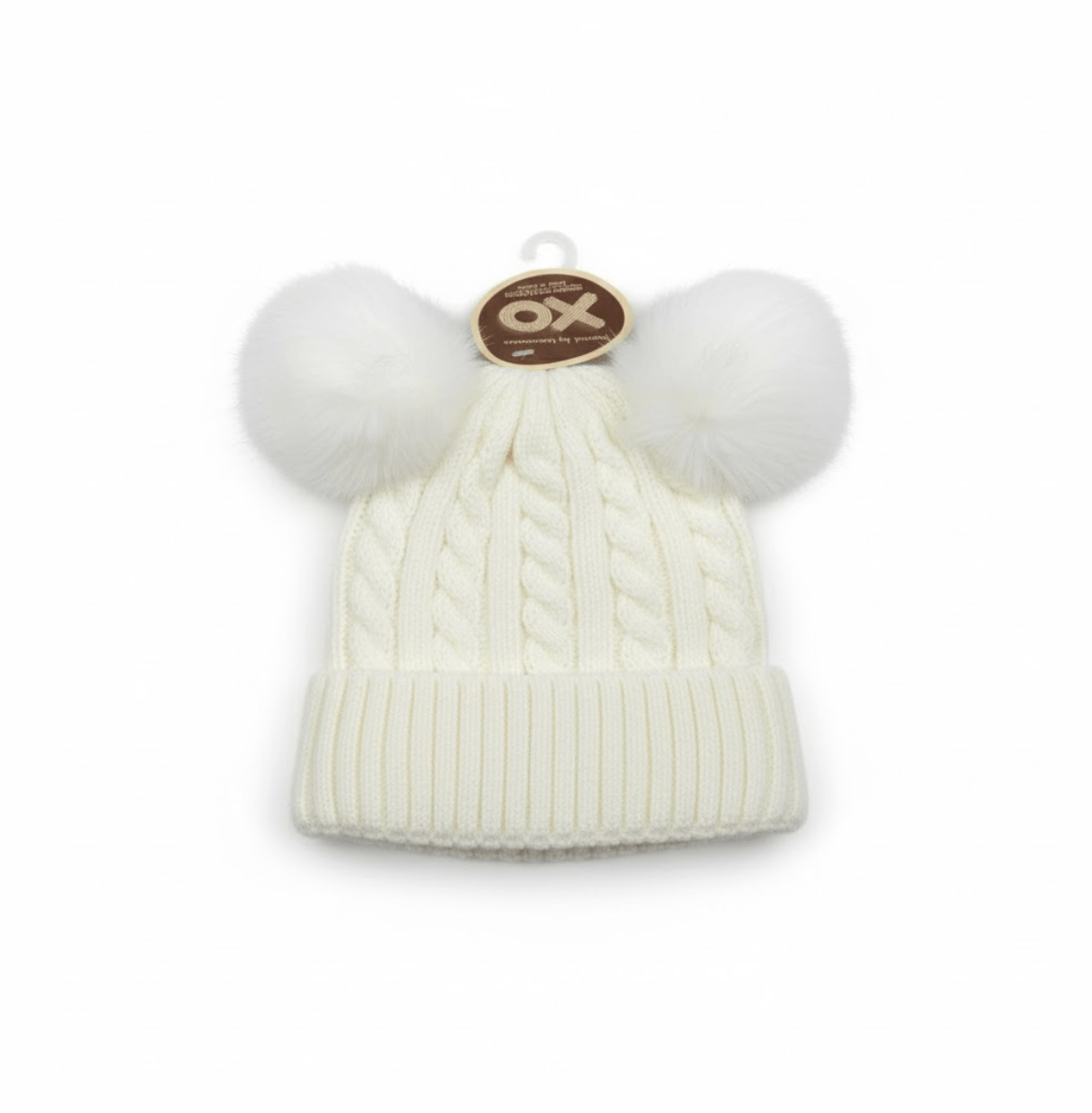 Magic Collection Kids Cable Knit 2 Pom Beanie - Assorted - Beauty Exchange Beauty Supply
